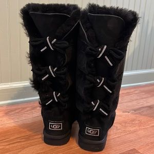 Ugg Classic Tall Amelie Swarovski Crystal Black Boots